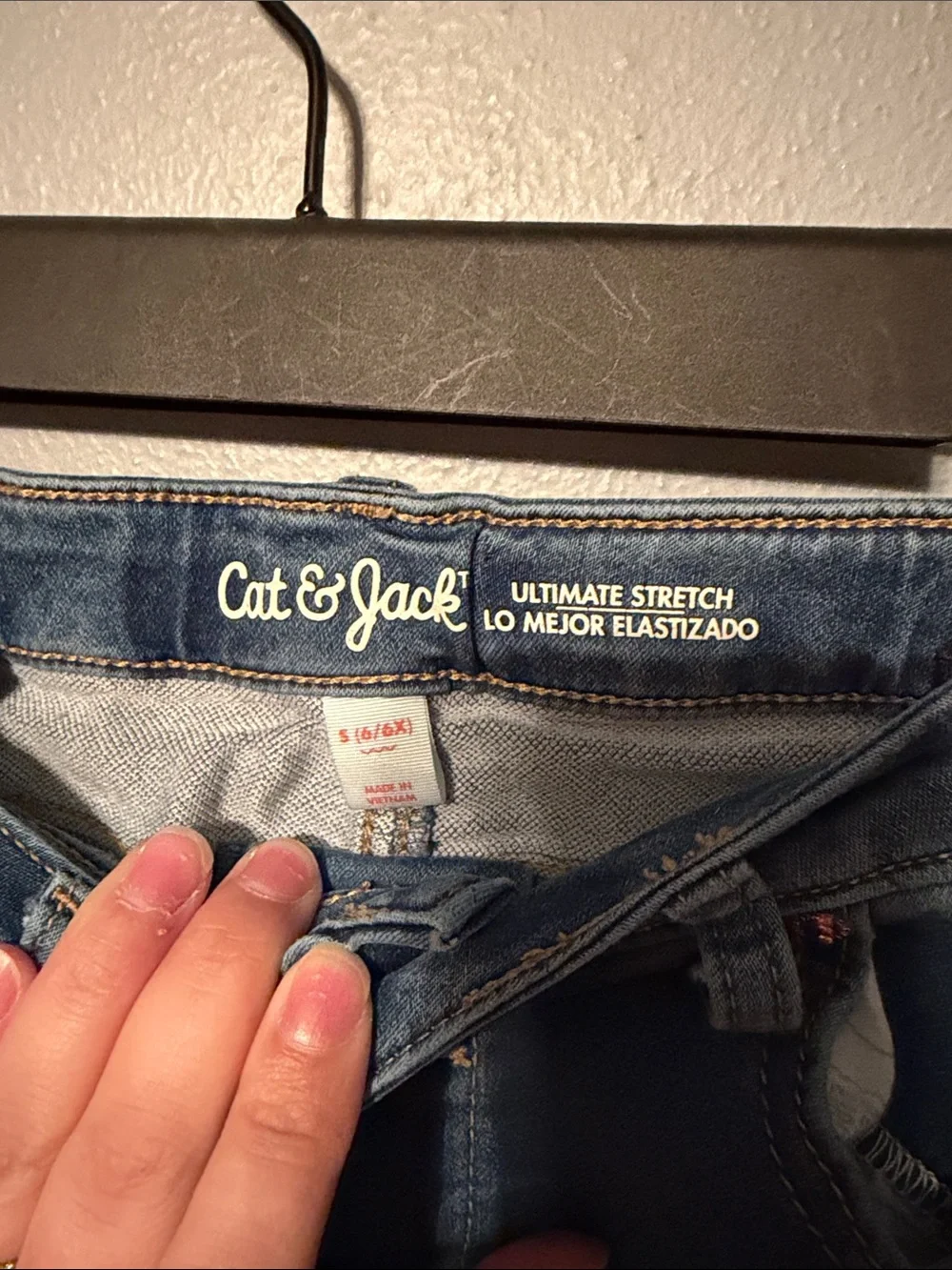 Cat & Jack Blue Button-Front Denim Mini Skirt